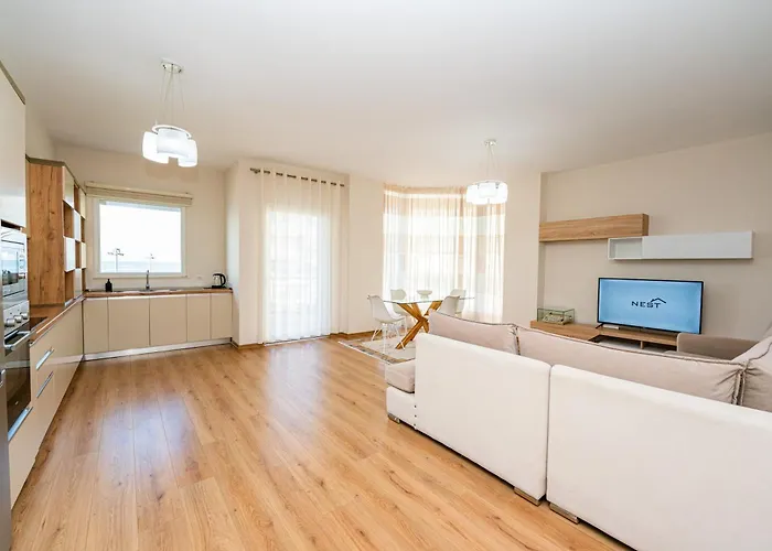 公寓 Poseidon Nest - 2br, 360 Sea View, Office Durrës