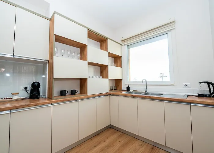 公寓 Poseidon Nest - 2br, 360 Sea View, Office Durrës